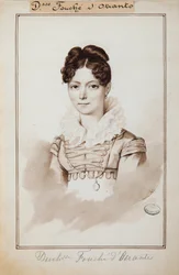 Portret van de hertogin van Ortrante, in het Petit Album d
